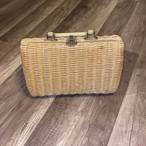 Marcus brothers vintage wicker handbag